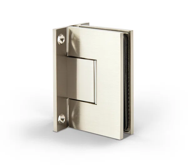 Paumelle pour porte de douche Bilbao Premium, verre-mur 90° Inox brossé mat raccord mural des deux côtés ( BO5211552 )