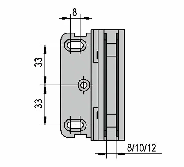 Paumelle de douche Bilbao Premium, verre-mur 90° chromé brillant raccord mural une face ( BO5211553 )