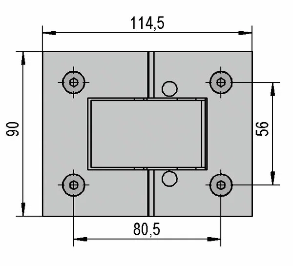 Paumelle de porte de douche Bilbao Premium, verre-verre 180° chromé brillant ( BO5211555 )