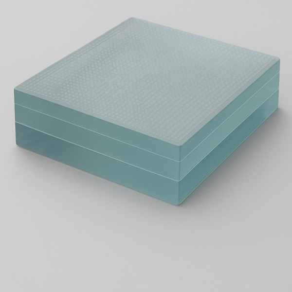 DALLE DE SOL 10-10-6/8 FEUILLETÉ TREMPÉ anti-dérapante pixel floor ( épaisseur: 29.04mm )